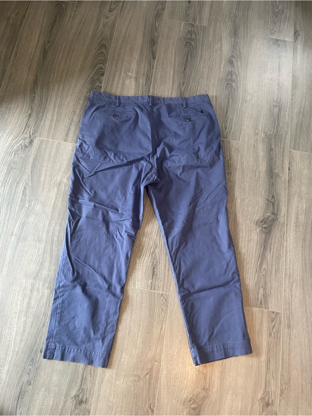 Polo Ralph Lauren Stretch Straight Fit  Mens 40x30 blue Flat Front Cotton Chinos